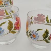 16 bicchieri decoro fiori ARCOPAL