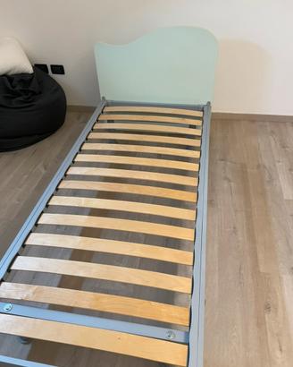 Letto singolo con rete a doghe  80x190