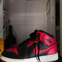 Nike Air Jordan 1 Mid Banned 2020 Bred Patent High