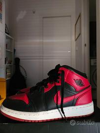 Nike Air Jordan 1 Mid Banned 2020 Bred Patent High