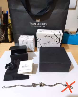 Trollbeads anima Bracciale + 2 charm nuovi
