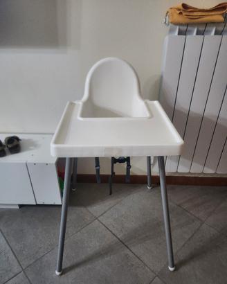 SEGGIOLONE ANTILOP IKEA BIANCO CON VASSOIO