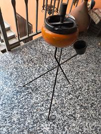 posacenere con porta sigarette-fiammiferi vintage