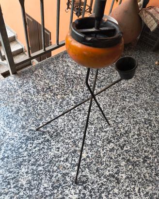 posacenere con porta sigarette-fiammiferi vintage