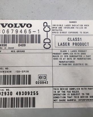 30679465 AUTORADIO LETTORE CD VOLVO XC90 2.4 D 4X4