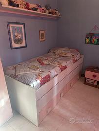 Letto singolo con letto estraibile