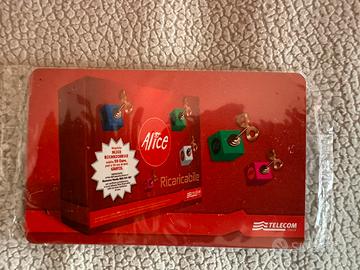 Rara scheda Alice Ricaricabile Telecom