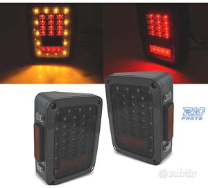 FANALI JEEP WRANGLER JK 07-18 A LED FUMÉ