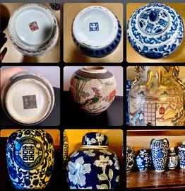 17 vasi porcellana cinese da collezione