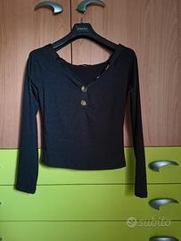 maglietta corta a maniche lunghe L