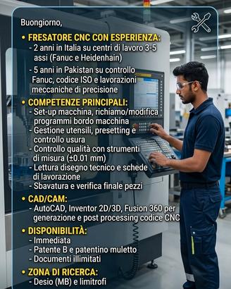 operaio cnc
