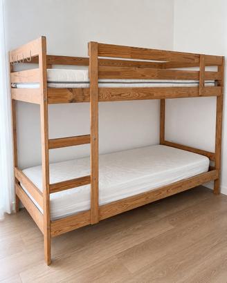 Letto a castello IKEA in legno massiccio – 90×200