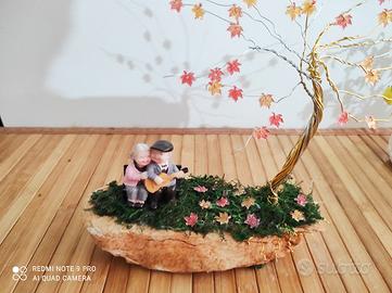 albero autunnale decorativo nonni in terracotta 