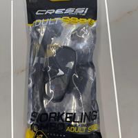 Maschera e snorkel Cressi estrella & seal nuovo