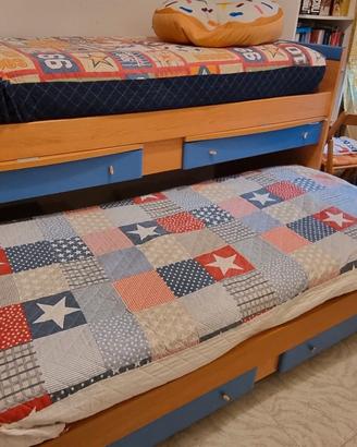 Letto singolo con secondo letto estraibile usato 