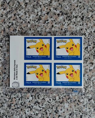 Pokemon quartina francobolli