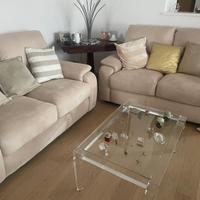 Coppia di divani beige Chateau D’Ax in tessuto