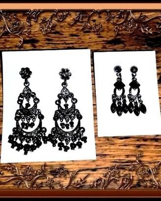 2 PAIA ORECCHINI PENDENTI **STILE ANTICATO**