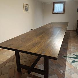 Tavolo taverna in legno 5 metri divisibile