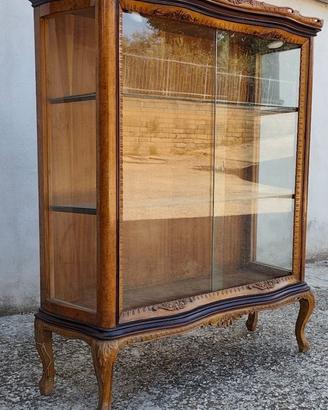 Vetrina cristalliera chippendale d'epoca