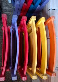 Set 10 sedie in legno pieghevoli