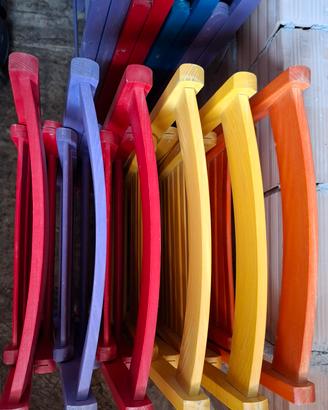 Set 10 sedie in legno pieghevoli