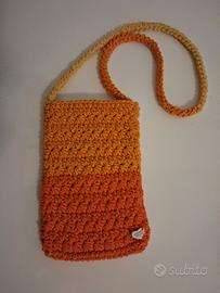 portacellulare ,portaocchiali ad uncinetto, borsa