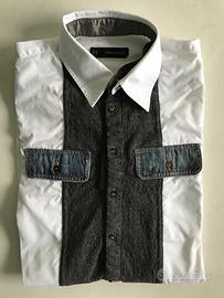 Camicia Dsquared con inserto di jeans