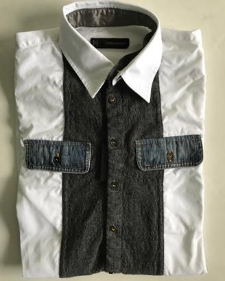 Camicia Dsquared con inserto di jeans