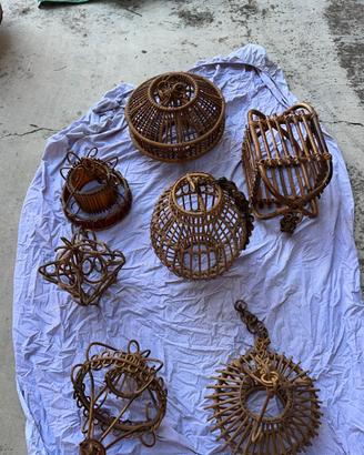 LAMPADARI VIMINI E RATTAN