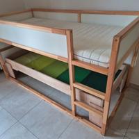 Letto Ikea KURA con materasso in schiuma