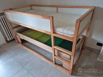 Letto Ikea KURA con materasso in schiuma