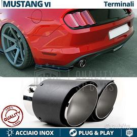 2 TERMINALI di Scarico Carbonio per FORD Mustang 6