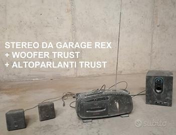 radio Rex+woofer e altoparlanti trust