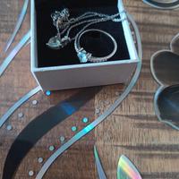 Anello e Collana con Acquamarina in oro 375