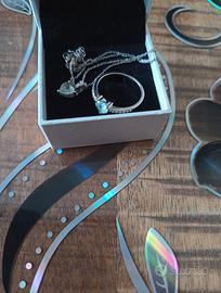 Anello e Collana con Acquamarina in oro 375