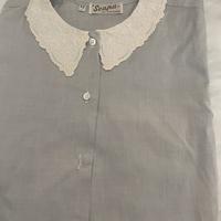 Camicia donna in finissimo cotonegrigio perla con