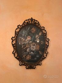 Stampa floreale com cornice d'ottone