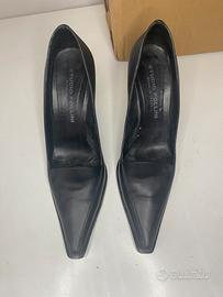 Studio pollini docollete nera pelle