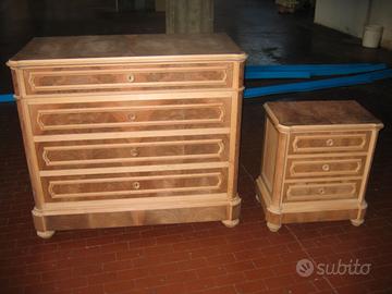 Comò + 2 comodini grezzi
