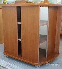 come nuovo, porta TV con ruote e contenitore 