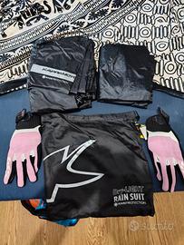 guanti moto Donna taglia S + kit antipioggia