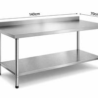 Tavolo Banco Acciao Inox 140x70