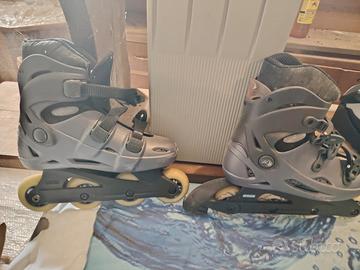 Coppia Roller Blade + Paramani e Ginocchiere