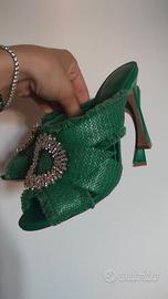 Alexandre Birman Sandali Madelina in rafia verde c