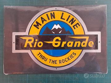 Trenino americano targa ferroviaria