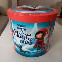 Scatola latta natalizia pandoro Balocco 