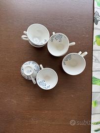 Set di 8 tazze da thé ceramica italiana Laveno