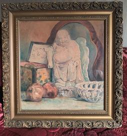 quadro acquarello con Buddha 