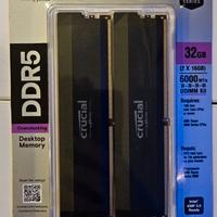 Crucial Pro DDR5 32GB (2x16GB) 6000MHz nuovo